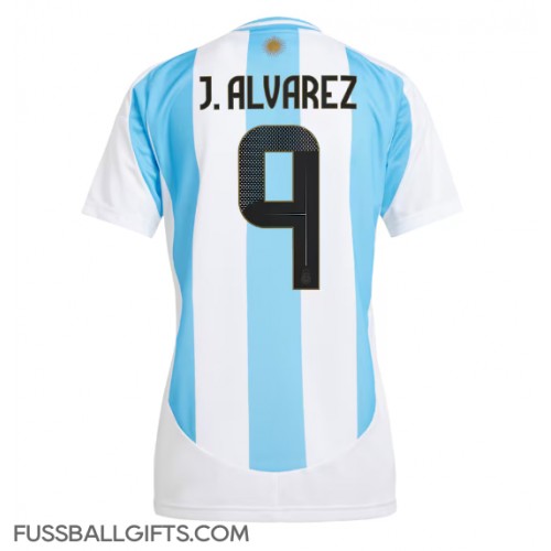 Argentinien Julian Alvarez #9 Fußballbekleidung Heimtrikot Damen Copa America 2024 Kurzarm